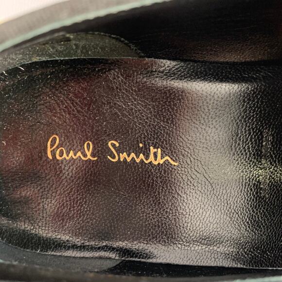 PAUL SMITH Size 8 Black Multi Color Abstract Print Velvet Slip On Loafers main image 4